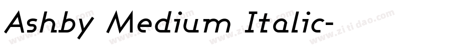 Ashby Medium Italic字体转换